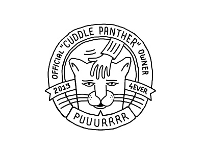 Cuddle Panther animal cuddle cuddle panther female girl hand official outline outlines owner ownership panther purr seal seal of ownership sketch stamp