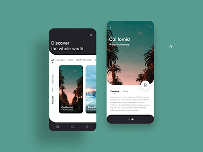 Travel App Concept app booking discover exploration mobile mobile ui tour travel travel agency trip trips ui ui design ux