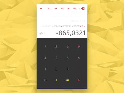 DailyUI #004 - Calculator app calc calculator concept dailyui flat interface maths minus number plus ui