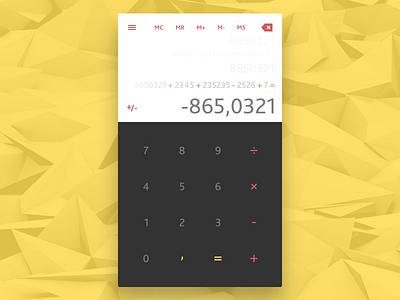 DailyUI #004 - Calculator