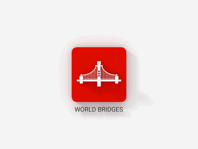 DailyUI #005 - App icon (Animation) animation app bridge car challenge dailyui gif icon interface red ui