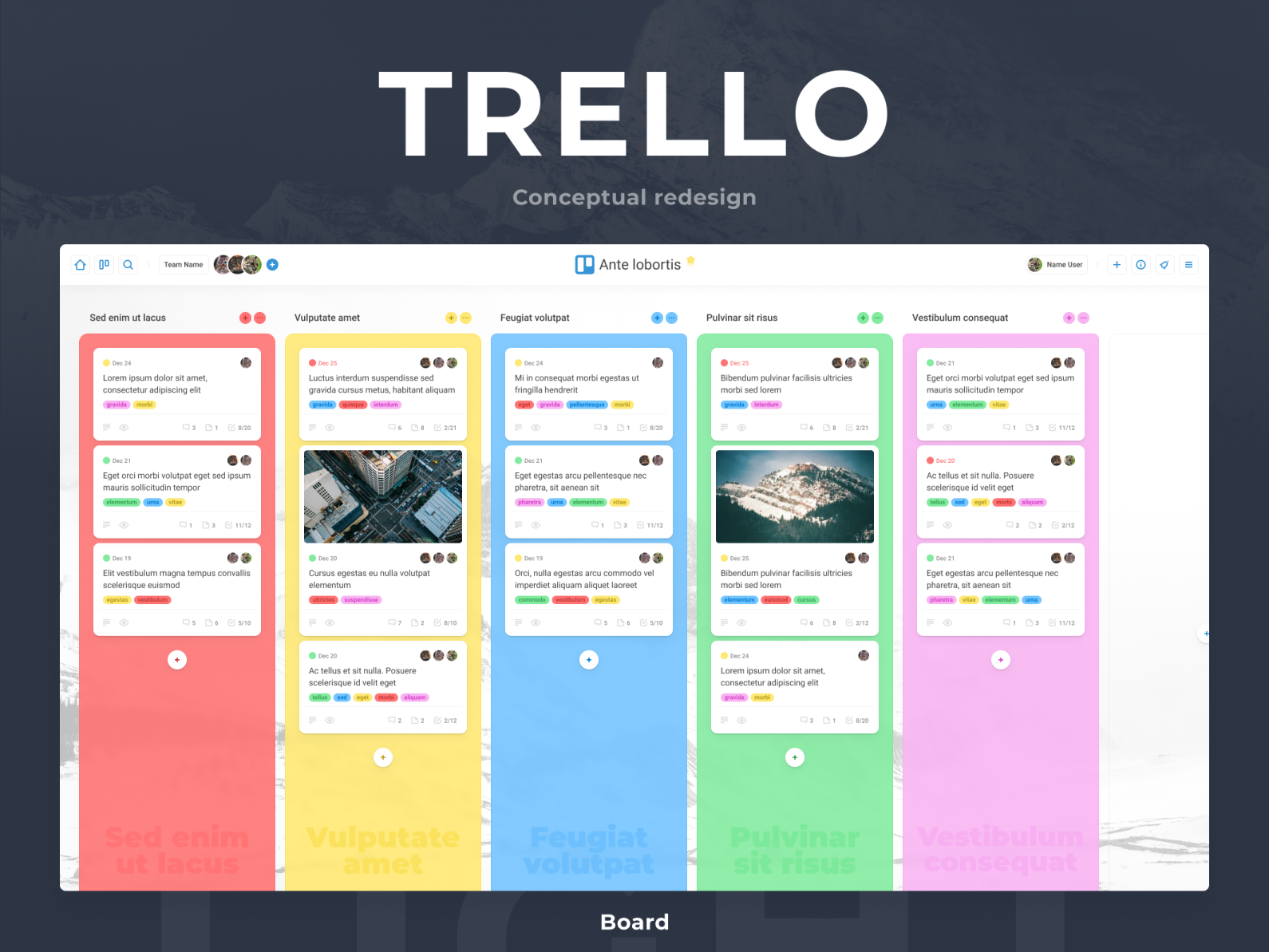 Trello. Conceptual redesign. Light. Board. by Viktor E. Shumkov on Dribbble