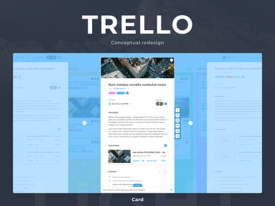 Trello. Conceptual redesign. Light. Card