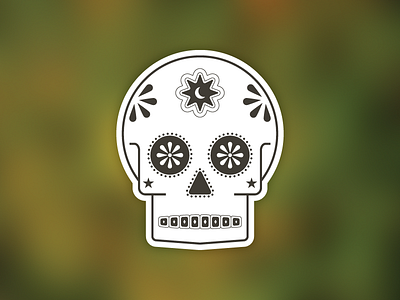 Sticker de Muertos debut dia de muertos halloween skull sticker sugar skull