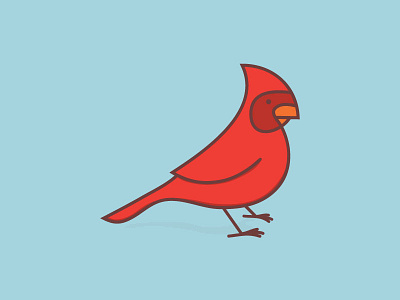 Cardinal Deux bird cardinal fun illustration red st. louis