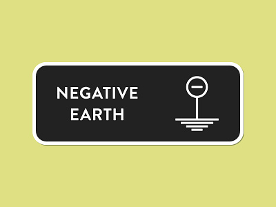 Negative Earth badge earth label land rover negative earth plaque sign symbol