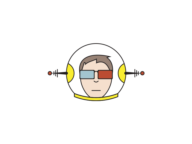 Astronaut Head [GIF] by Travis Arnold on Dribbble