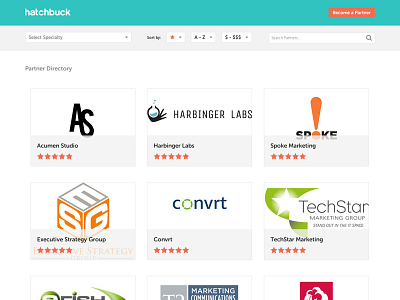 Hatchbuck Market software tile ui web website