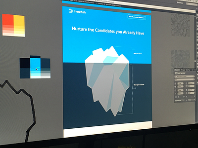 Herefish Web Concept colors concept iceberg illustration layout menu palette web design website