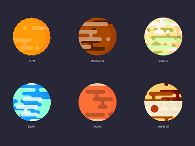 Sun + 5 Planets