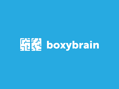 Boxy Brain box brain illustration logo