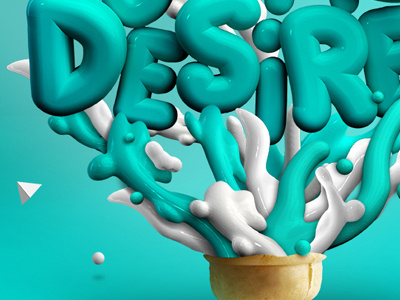 Summer Desires. 3d artwork cone desires ice photoshop render soft summer