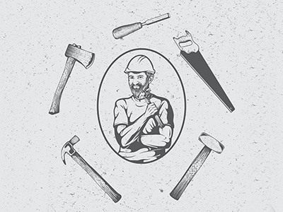 vintage carpenter for logo