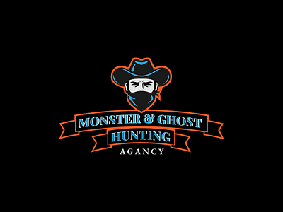 Halloween themed logo for ghost hunters