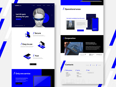 Alpha bank web page design
