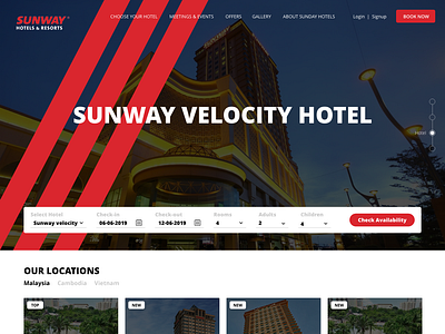 HotelSunway design flat ui ux web