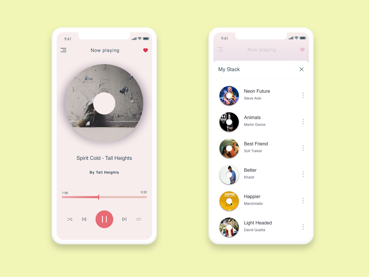 Music Player by Shivam Grover on Dribbble