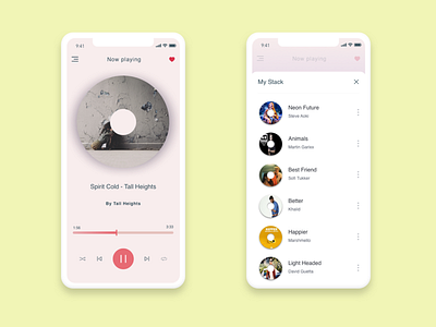 Music Player @colour @design @interactiondesign @ios @motion @music @player @ui @ux