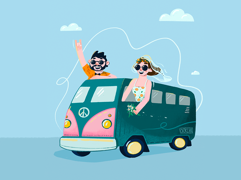 Hippie Wedding by Vyara Ivanova on Dribbble