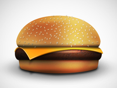 First Icon Ever. Burger icon photoshop