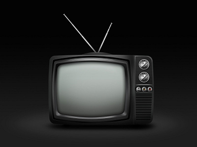 Old TV icon photoshop tv