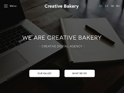 Creative Bakery Website UI agency creative bakery creative digital agency digital agency hero section landing page user inteface web design website