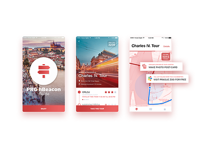 Prague iBeacon App Guide app beacon guide ibeacon location notification prague tour ui