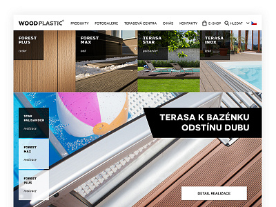 Woodplastic - Landing Page landing page plastic terace user interface web website wood