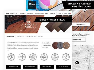 Woodplastic - Product page b2b landing page plastic product product page terace user interface web website wood