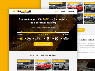 Auto za kačku - Homepage adobe xd auto car homepage leasing operational leasing ui user experience user interface