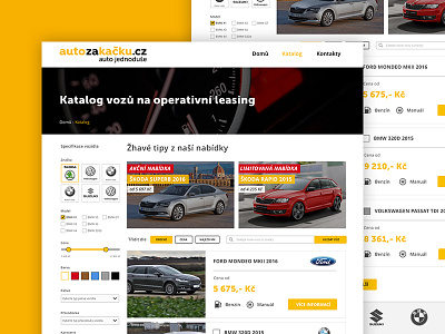 Auto za kačku - Category adobe xd auto car category leasing operational leasing ui user experience user interface