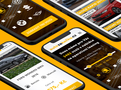 Auto za kačku - Mobile adobe xd auto car leasing mobile operational leasing ui user experience user interface