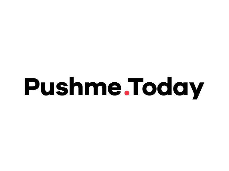 Pushme.Today - Logo animation colors colours identity logo motion motion design startup