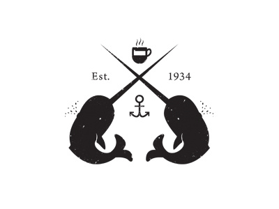 Narwhal Coffee Co. - Brand Logo brand identity coffee logo narwhal