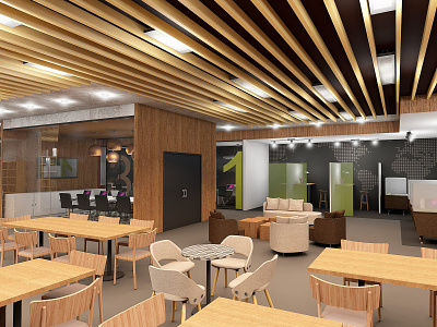 Coworking space / Coffee Shop Interior design