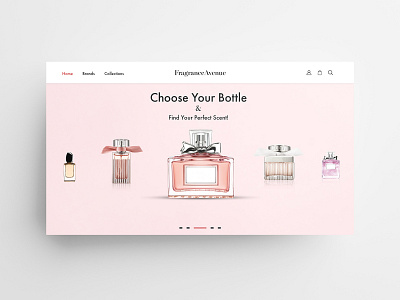FragranceAvenue Webshop UI/UX adobe app brands creative design fragrances graphicdesign pastel color prototype shop ui uiux uiuxdesigner webshop xd xdchallenge xddailycreative challenge
