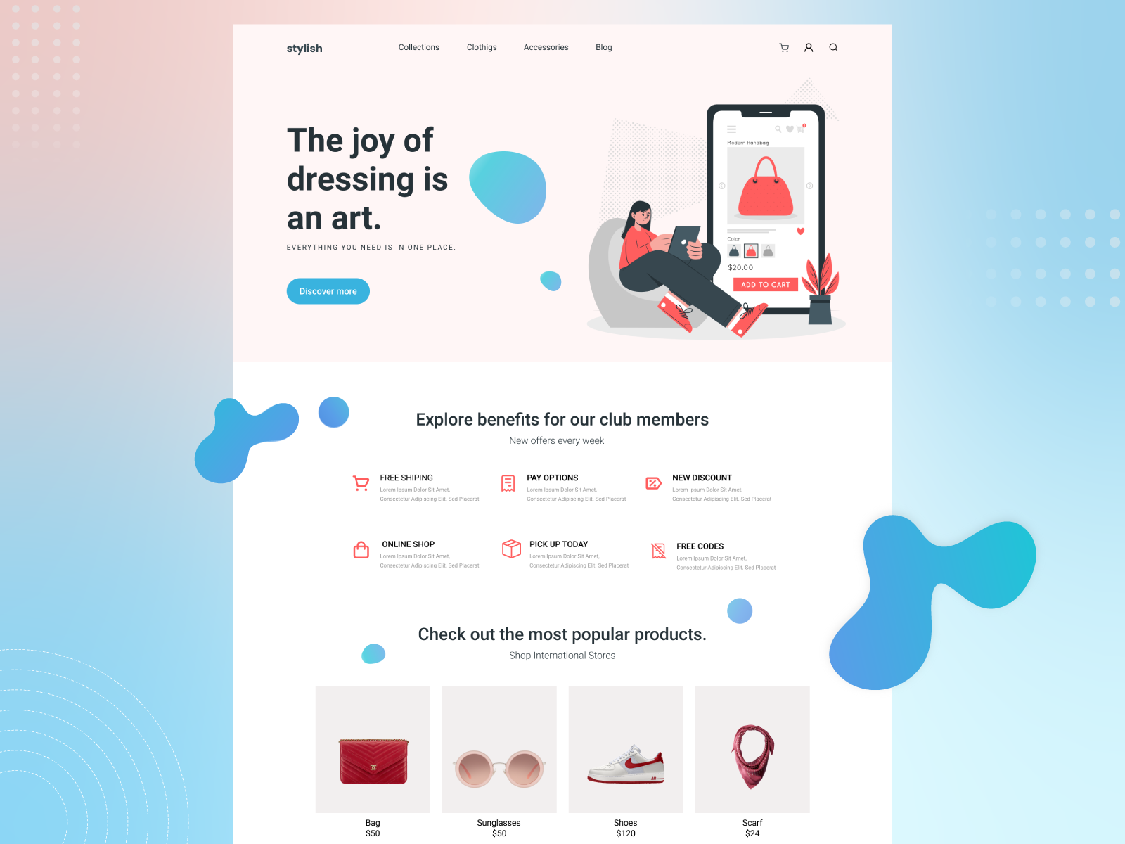 Stylish Landing page by Jelena Savanović on Dribbble