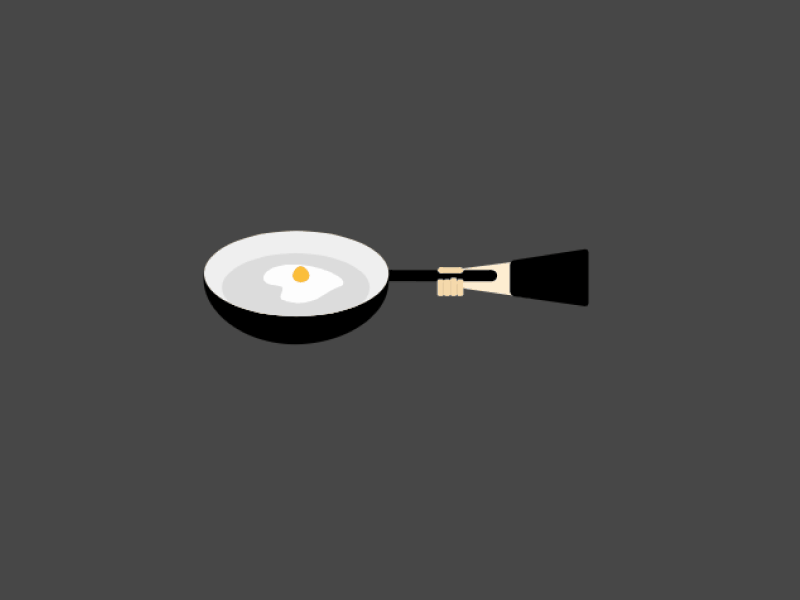 Pan and Eggs animation illustration