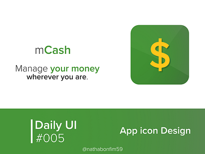 Daily Ui #005 - App Icon - mCash 005 appicon cash dailyui