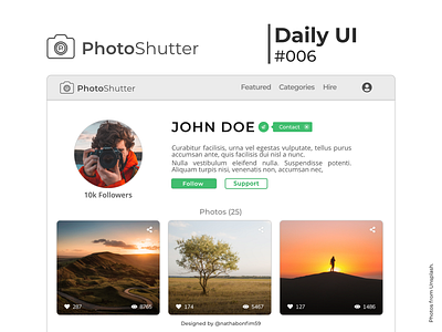 Daily Ui 006 - Social Profile 006 app concept dailyui social app social network social profile