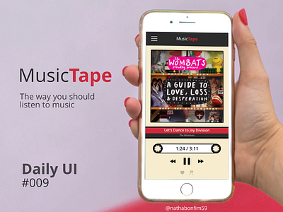 Music Player App - Daily Ui #009 - Music Tape 009 app design dailyui music app music player music player app oldschool tape