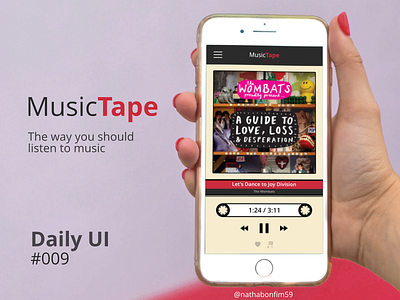 Music Player App - Daily Ui #009 - Music Tape