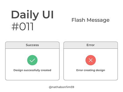 Flash Message - Daly Ui #011 011 dailyui error flashmessage success