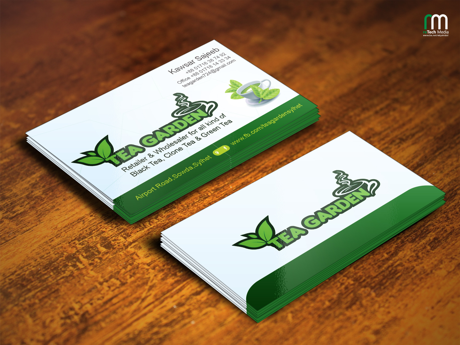 Tea Business Card Design by EB Jahidul on Dribbble