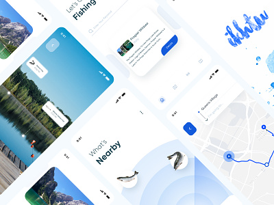 Ikthu app blue concept figma interface ios ui uı