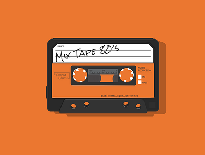 Retro cassette design illustration