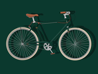 Hipster fixie bike illustration