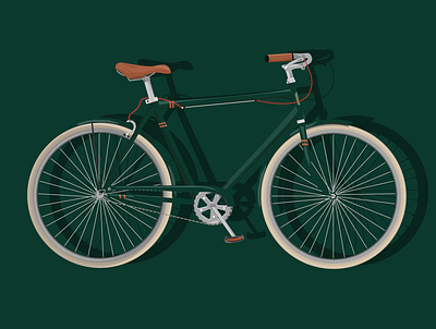 Hipster fixie bike illustration