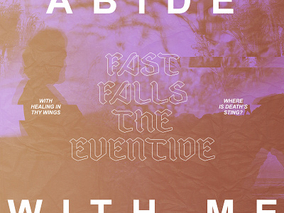 Abide With Me abide biblical blackletter poster typography