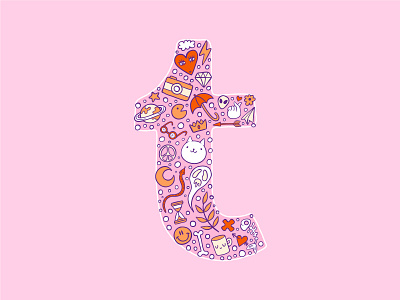 Doodle Tumblr cute design doodle icon logo pink tumblr vector